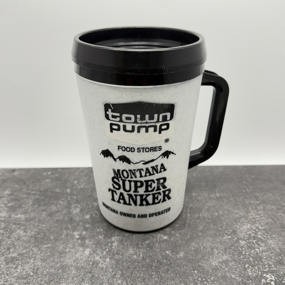 Vintage Town Pump Montana Super Tanker 32 oz Aladdin Insulated Travel Mug USA